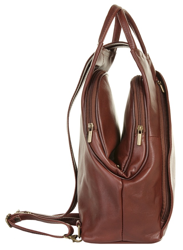 Piké Cityrucksack echt Leder, Made in Italy