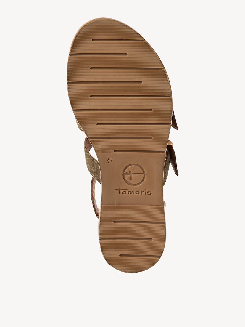 Leren Sandaal - khaki
