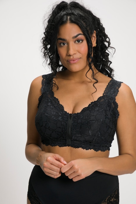 Bralette, Spitze, Reißverschluss, ohne Bügel