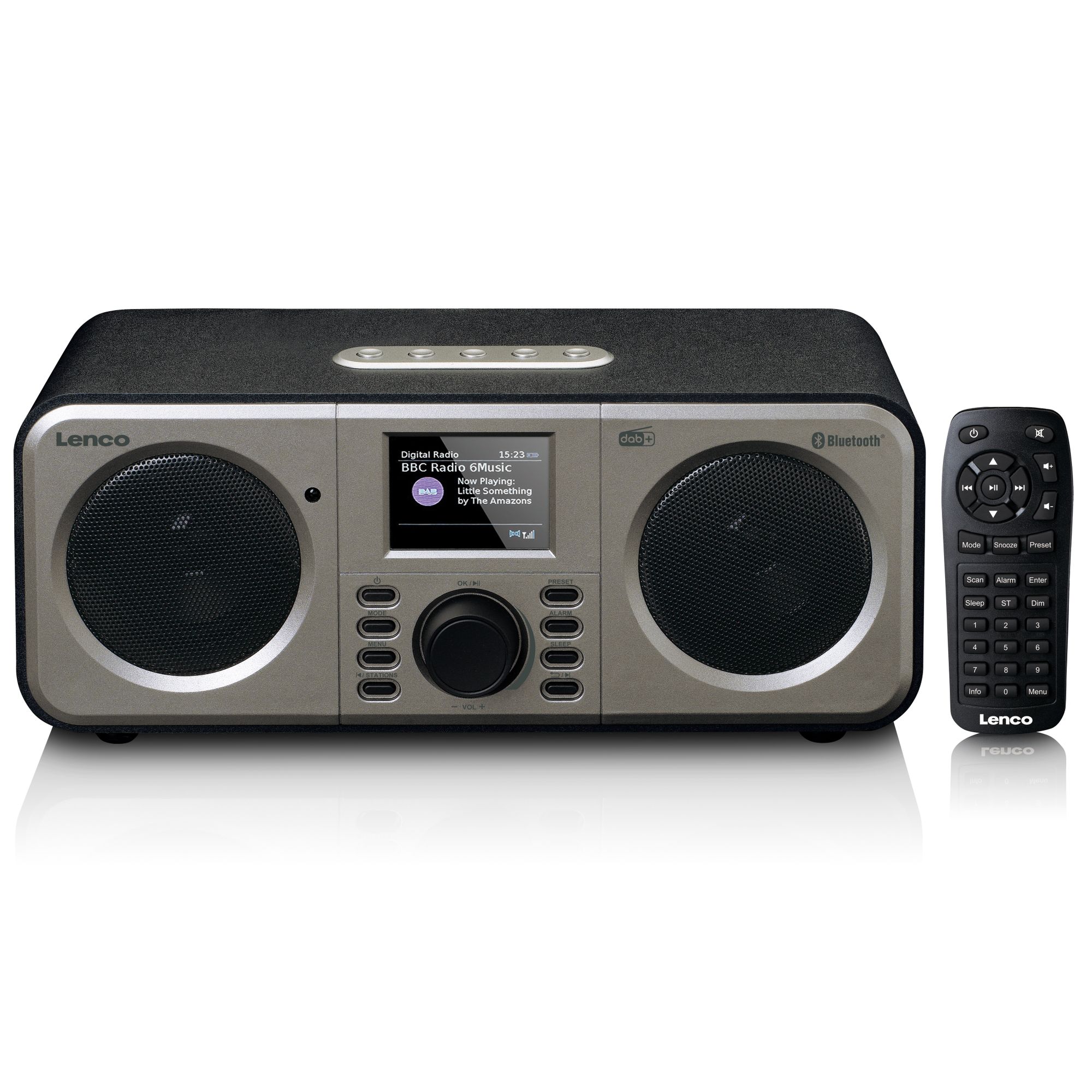 Lenco dar-030bk dab+ radio - zwart,zilver