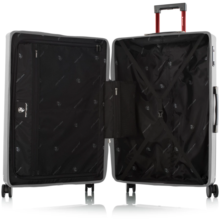 Heys SmartLuggage - 4-Rollen-Trolley L silver
