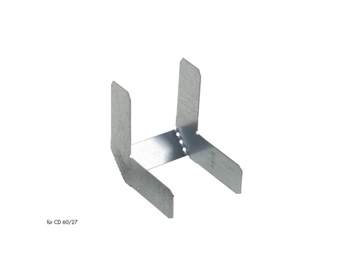 Knauf 90° 80 mm hoekverbinder voor CD-profiel 60/27 mm, verpakking van 50 stuks.