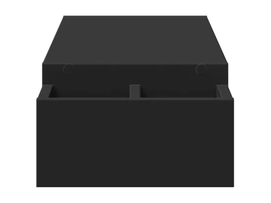 Support de moniteur avec rangement noir bois d'ingénierie