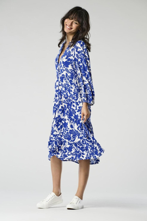 Only blauwe dames jurk