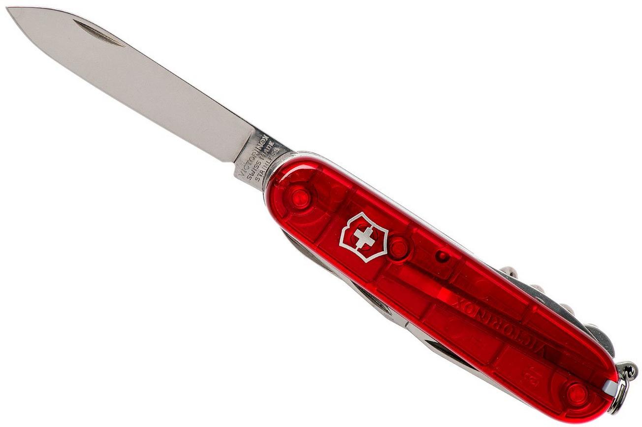 Victorinox Climber transparant rood 1.3703.T Zwitsers zakmes