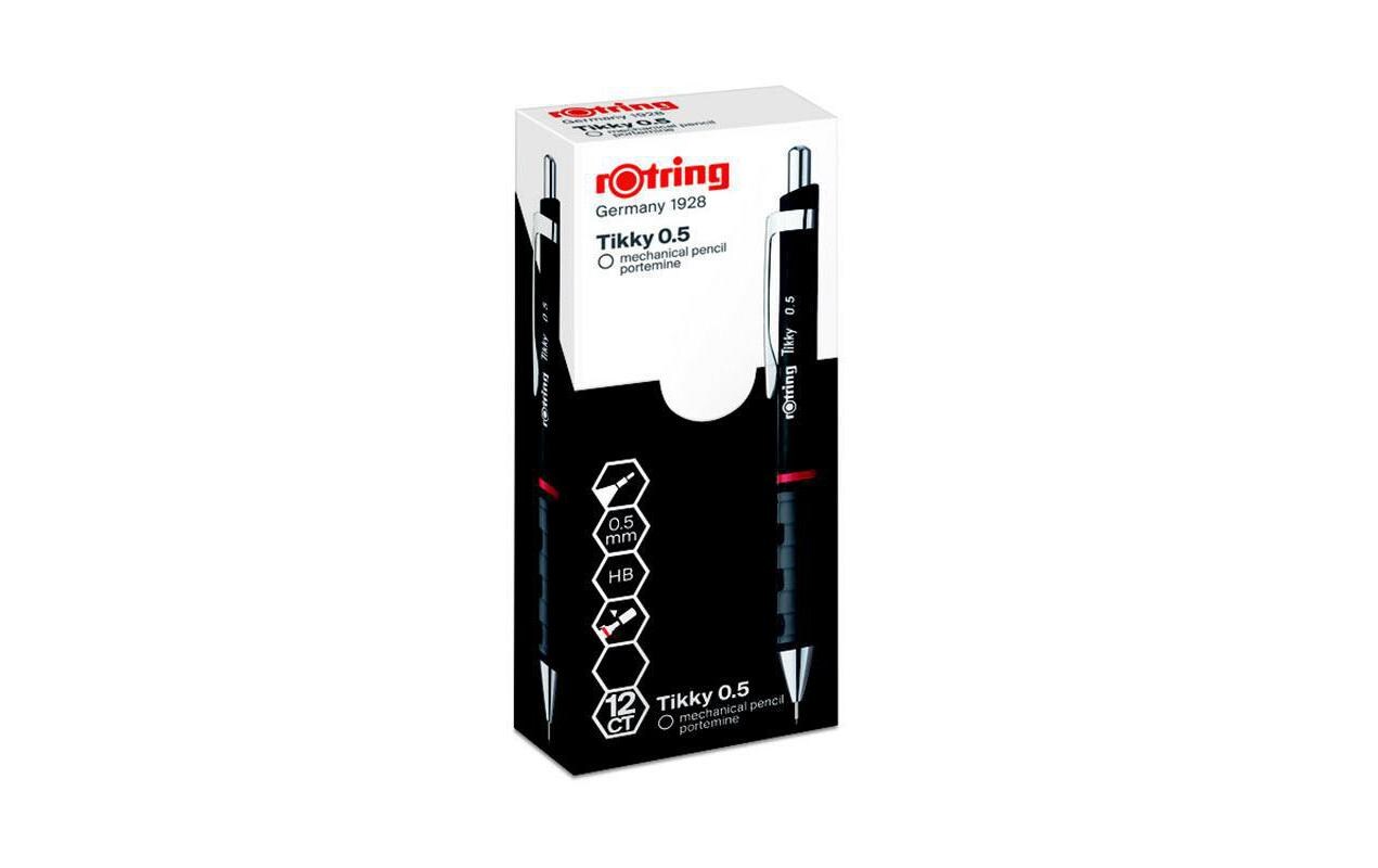 Minenbleistift Tikky HB, 0.5 mm, SchwarzDruckbleistift mit gummiertem Softtouch-Griff für Schule und Büro