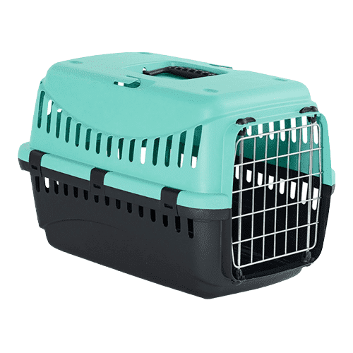 Caixa de transporte para animais de estimação Bergamo GIPSY em plástico - 58x38x38cm, cor menta