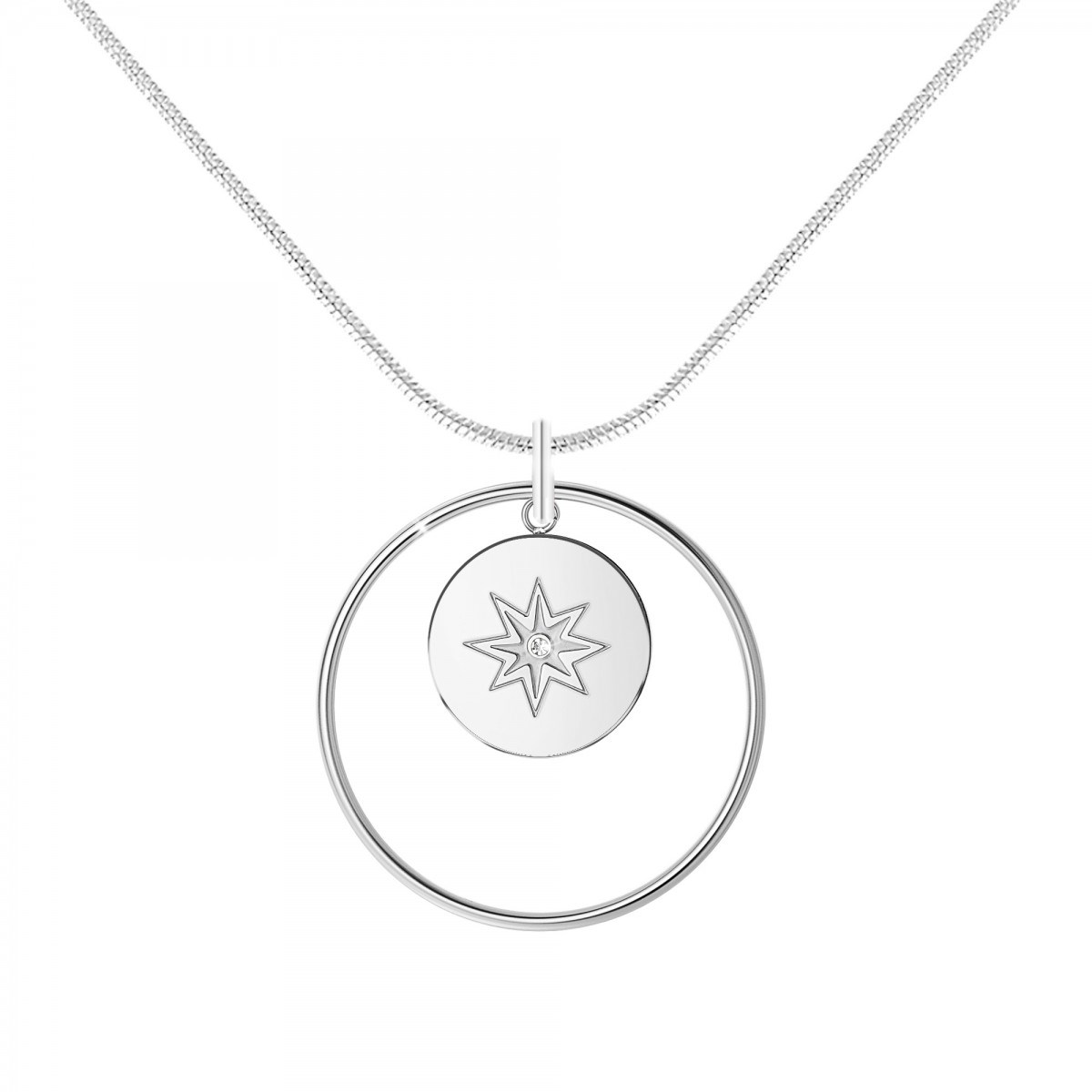 Collier orné d'un Cristal Scintillant SC Crystal