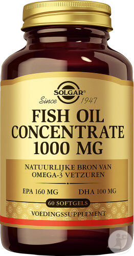 Solgar Fish Oil Concentrate Huile De Poisson 1000mg 60 Gélules