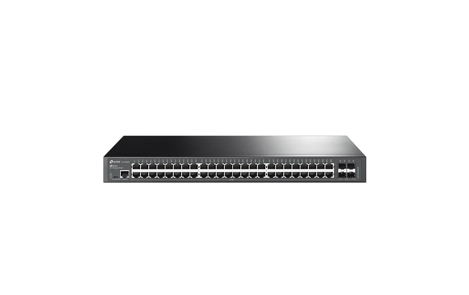 SFP+ Switch SG3452X 52 Port<br>Omada 48-Port Gigabit L2+ Managed Switch mit 4 10GE SFP+ Steckplätzen