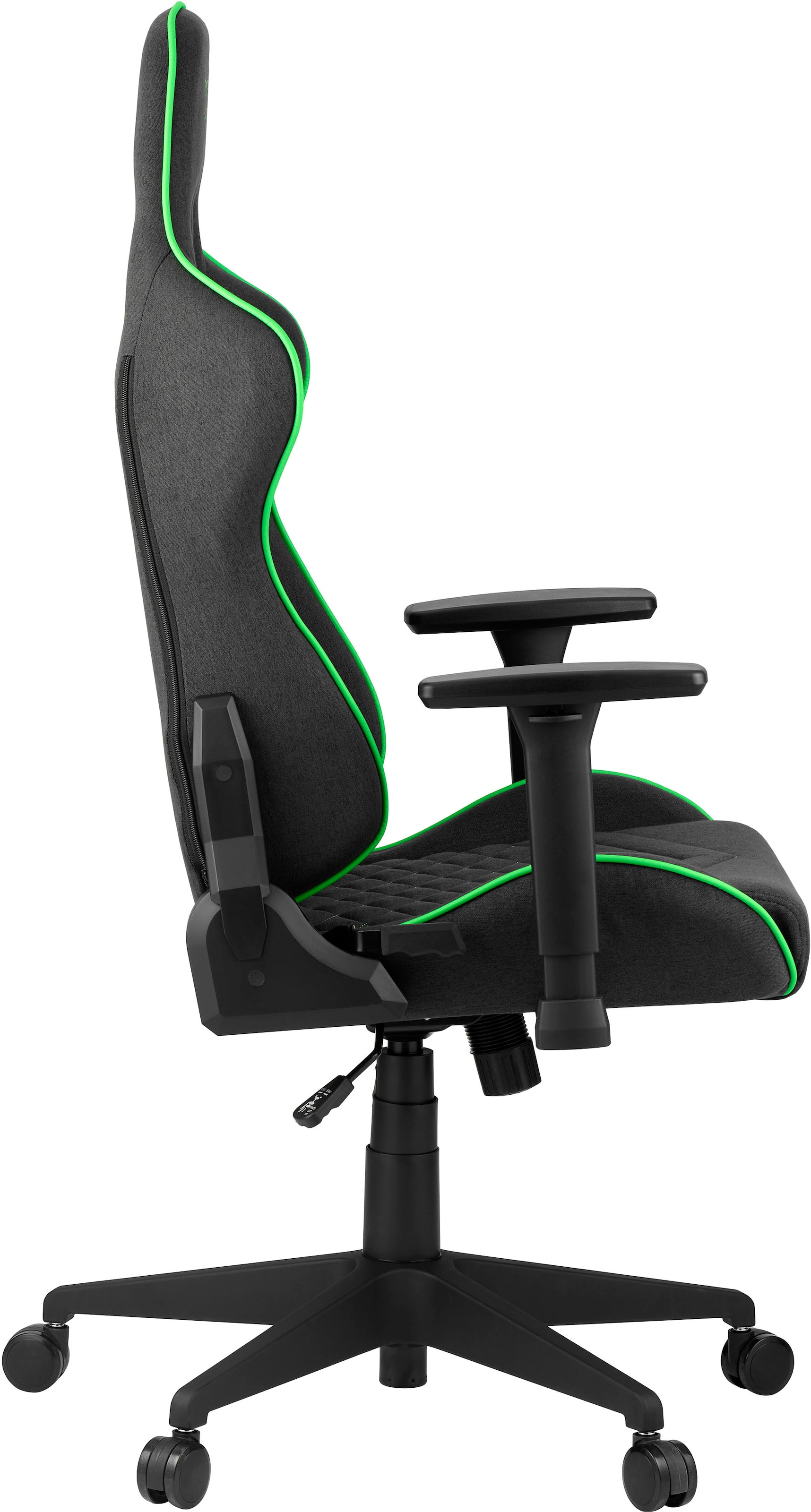 RAZER Gaming-Stuhl »Tarok Pro X by Zen, atmungsaktiver Stoffbezug« () 3D-Armlehnen, Lendenkissen und Kopfkissen, bis 130kg, Grau