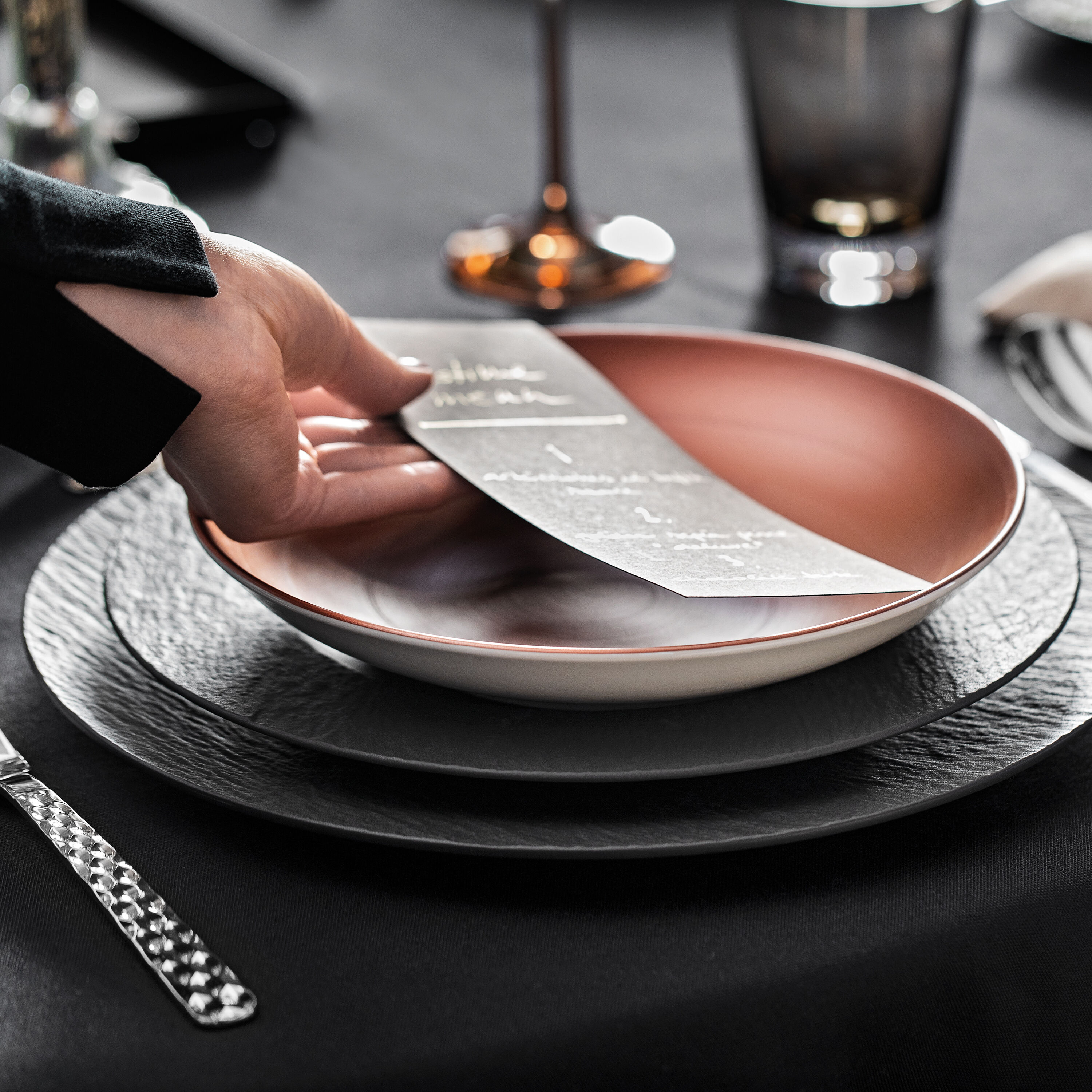 Manufacture Buffet plate Black, 12.5'', Premium Porcelain