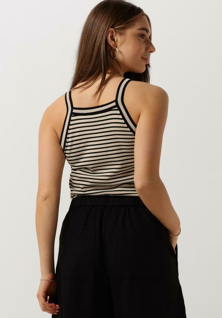 JANSEN AMSTERDAM zwarte jansen amsterdam top k347 singlet with stripes