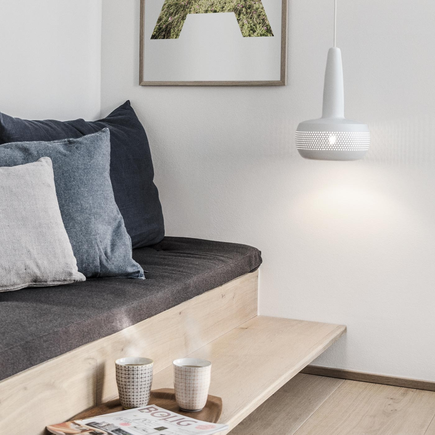 Hanglamp Clava Ø21,5 cm koordset wit Wit