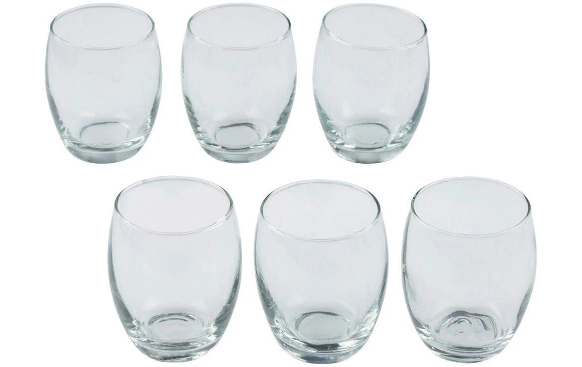 Trinkgläser 350 ml, 6 Stück, TransparentSet mit sechs spülmaschinenfesten Wassergläsern
