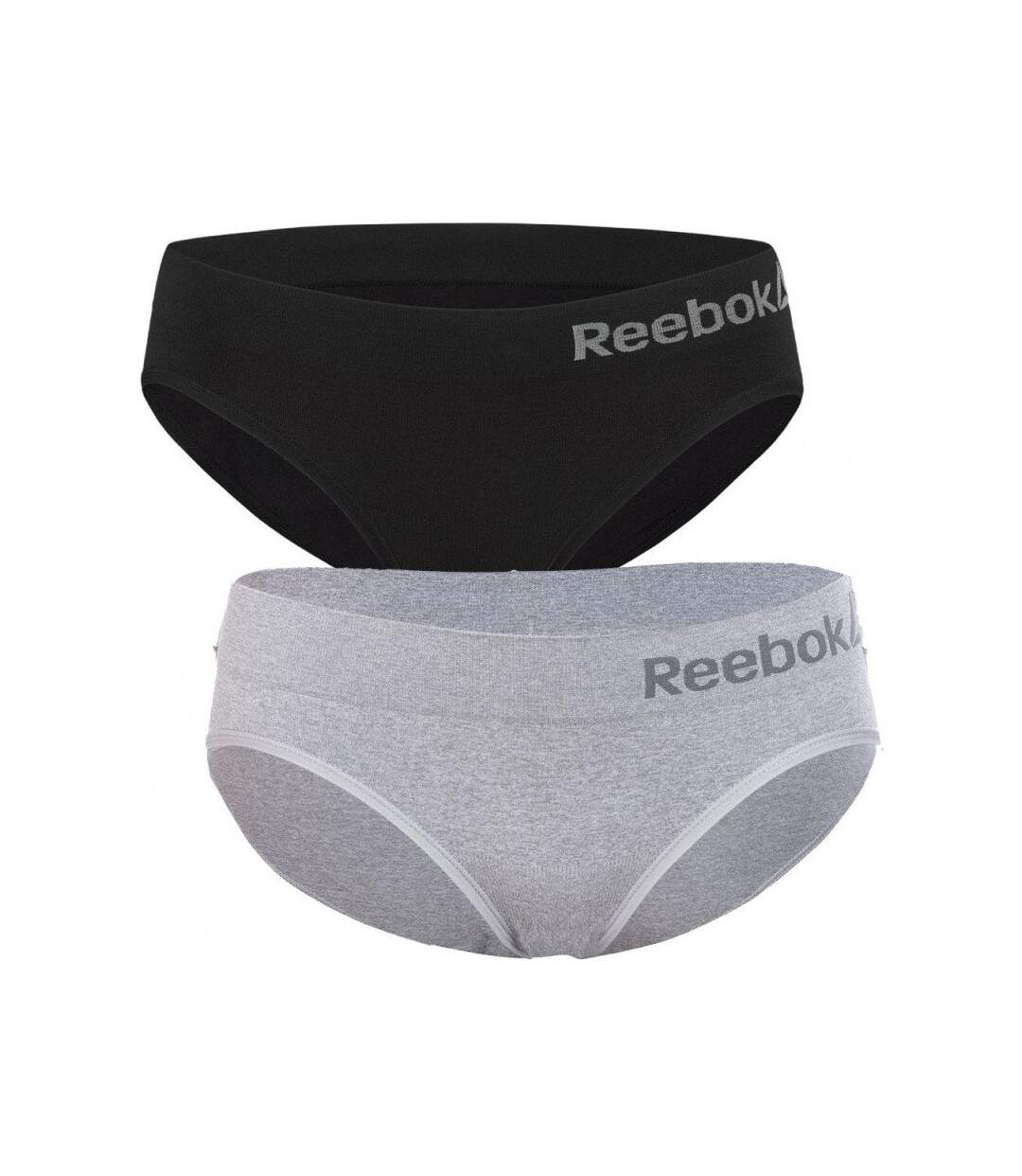 REEBOK Lot de 2 Shortys Femme Microfibre SSX2 Gris Noir