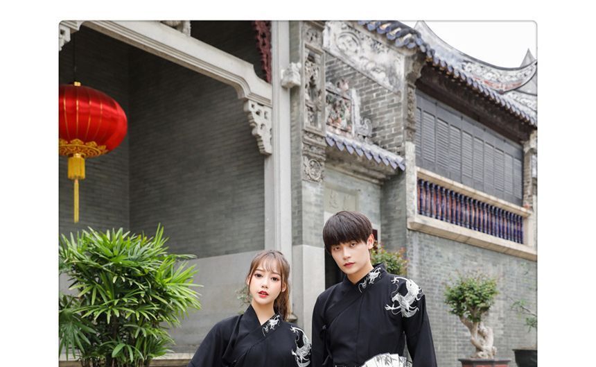 Girls Supply - Bijpassende traditionele Chinese geborduurde jas / top / rok / set