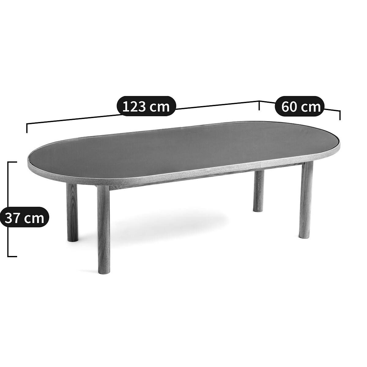LA REDOUTE INTERIEURS<br>Mesa de centro em carvalho e vidro, Evergreen