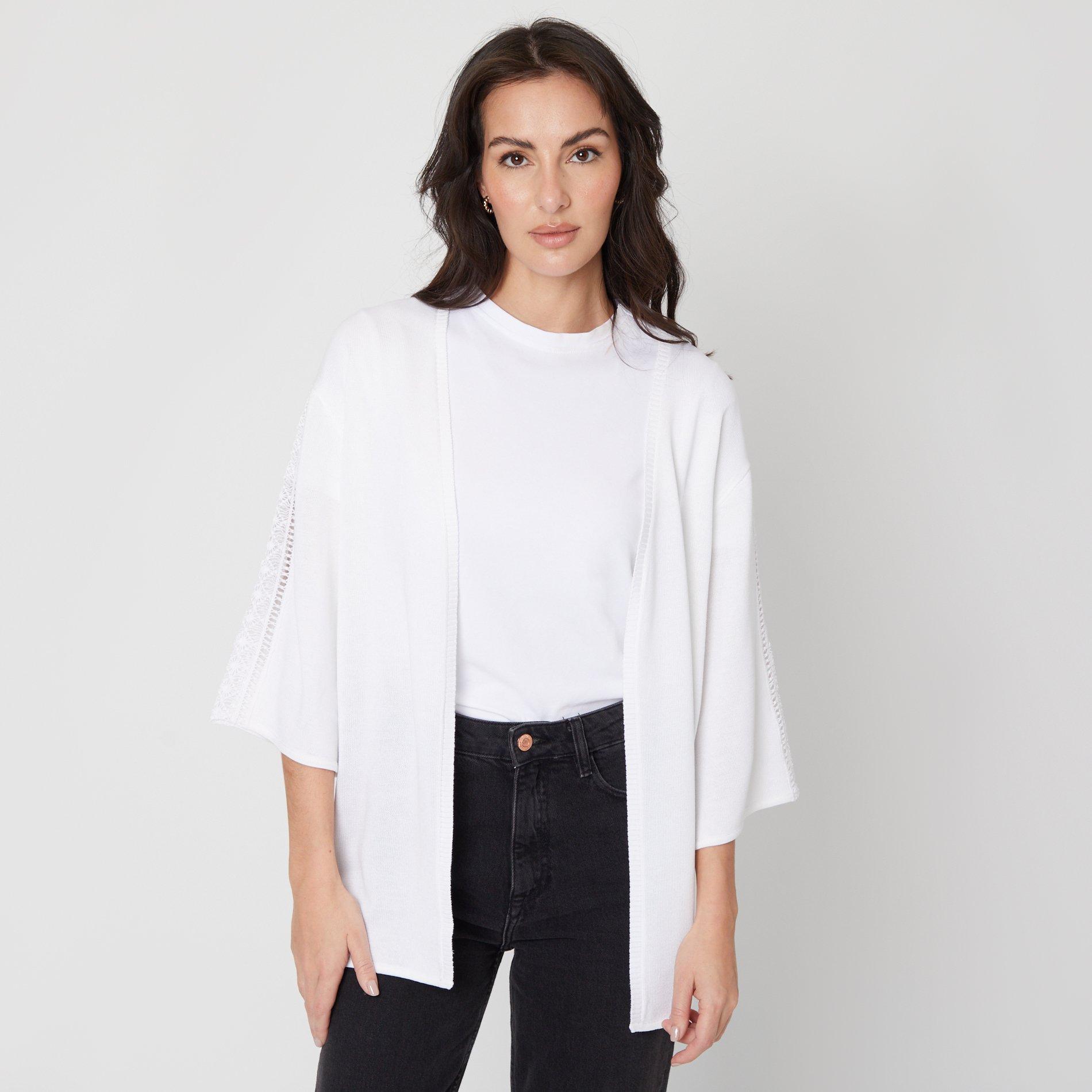 Be You Ladies Lace Detail Cardigan