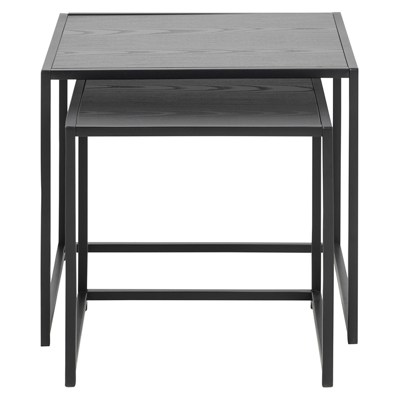 Bijzettafel Top Zwart (set van 2)