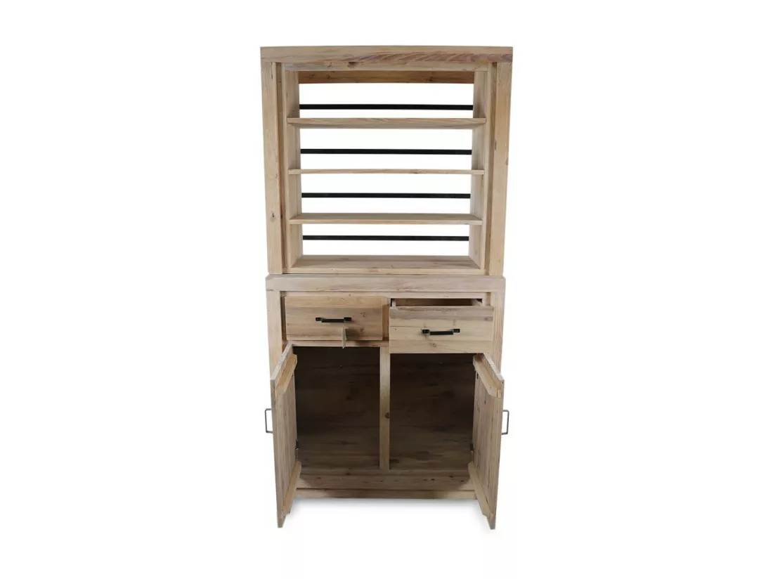 Vaisselier 2 tiroirs naturel Bois Naturel - Esmée Décoration d'Autrefois