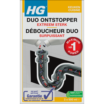 HG Duo Ontstopper Extreem Sterk 2x 500ml