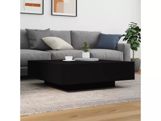Table basse noir 100x100x31 cm bois d'ingénierie