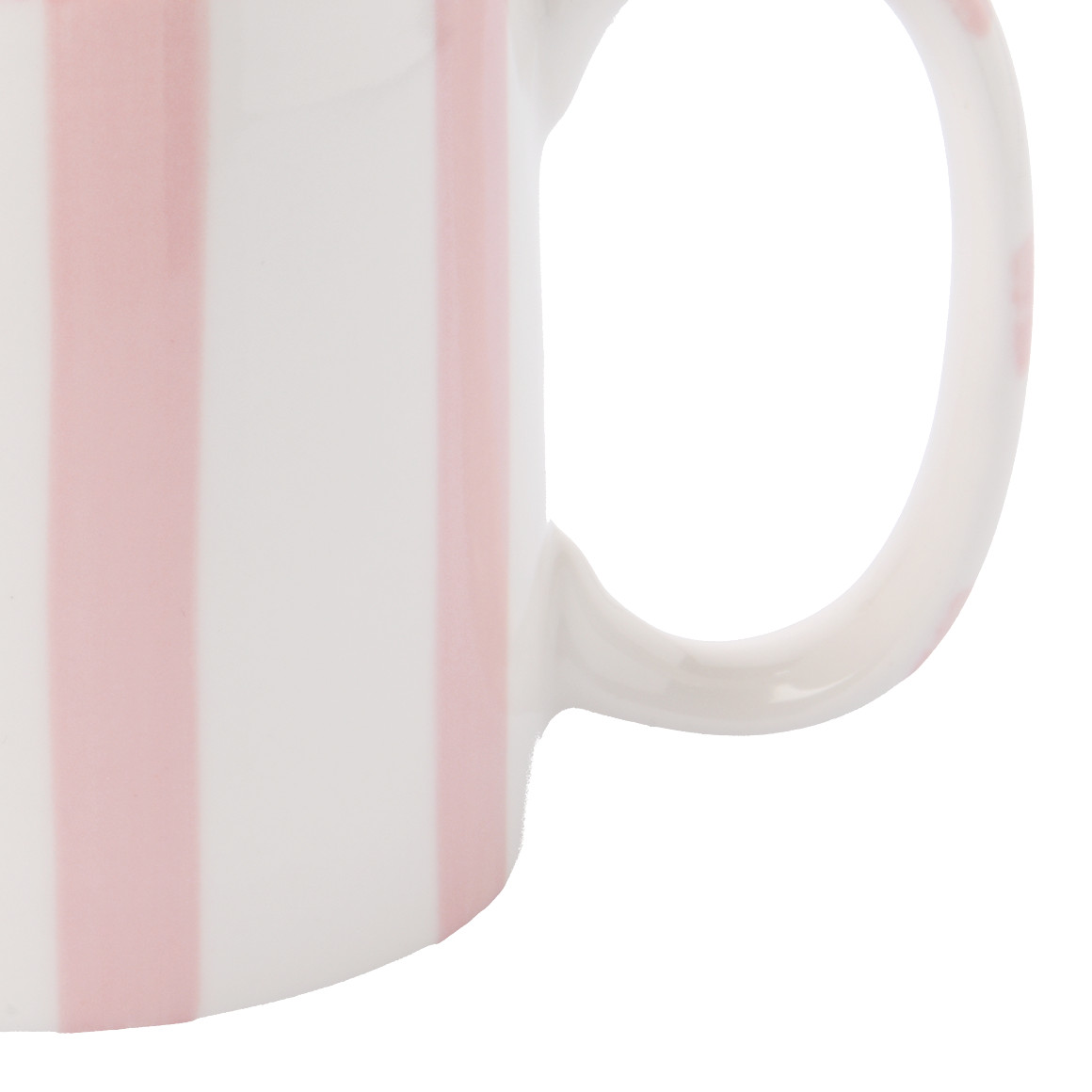 My Home Tasse mit Streifen rosa / weiss