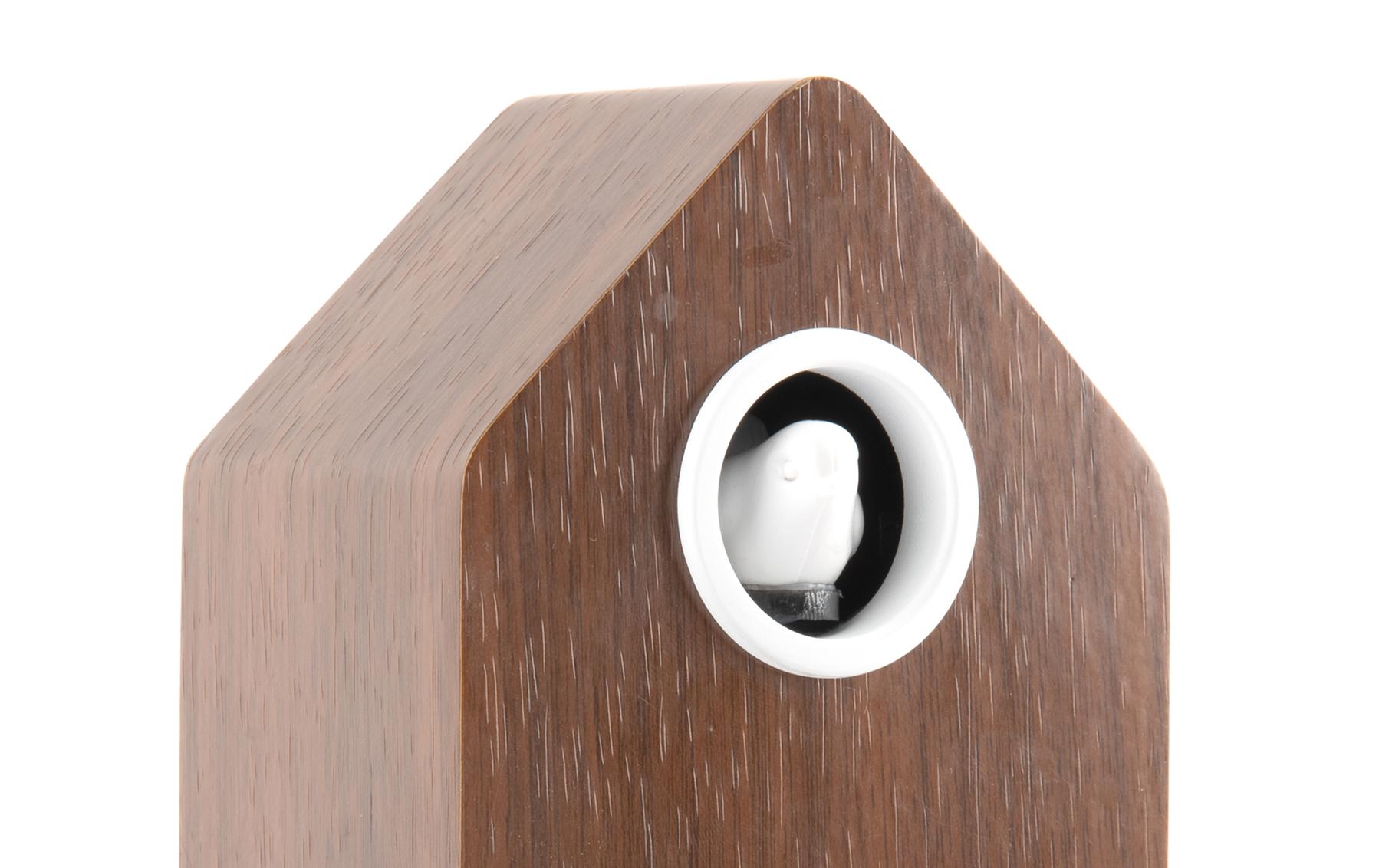 Digitalwecker Kuckuck Dark wood veneerLED Wecker