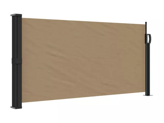 Auvent latéral rétractable taupe 100x300 cm