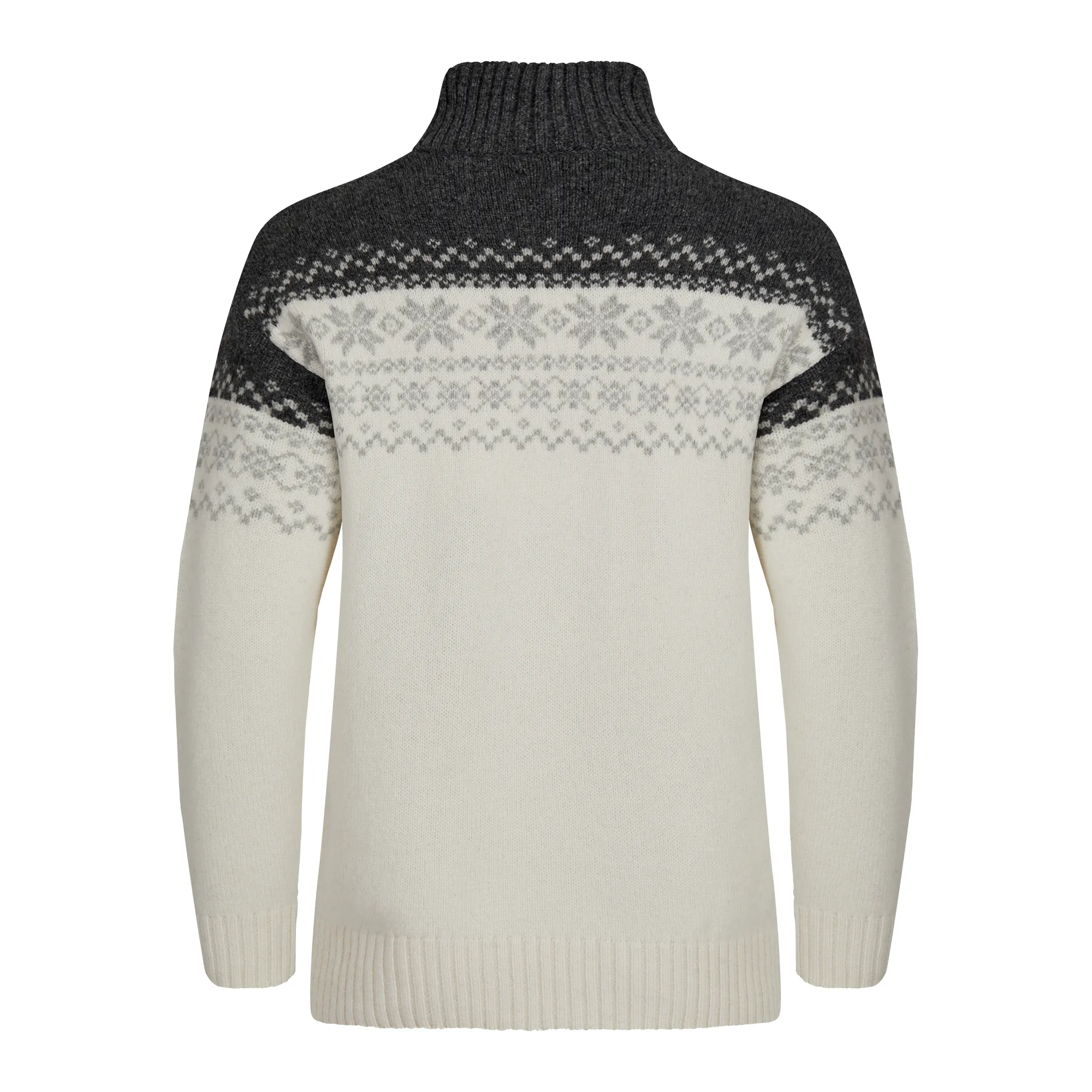 Gridarmor Women's Snøkrystall Half Zip Ullgenser White/Dark Grey/Light Grey