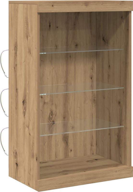 vidaXL - Dressoir - Artisanaal Eiken - Met LED-verlichting - Modern Design