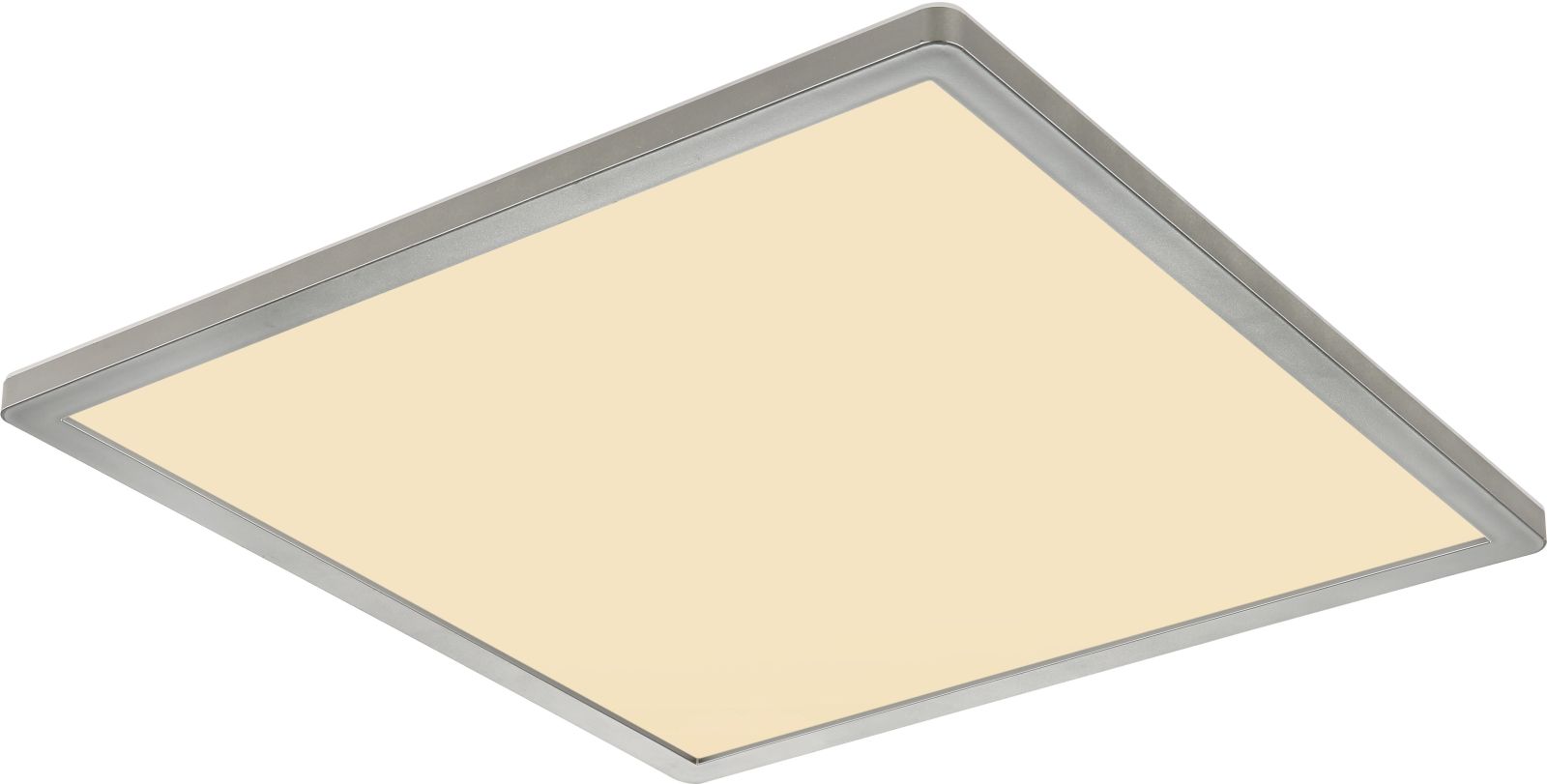 LED-Deckenleuchte - nickelfarben - Memoryfunktion - 42x42 cm