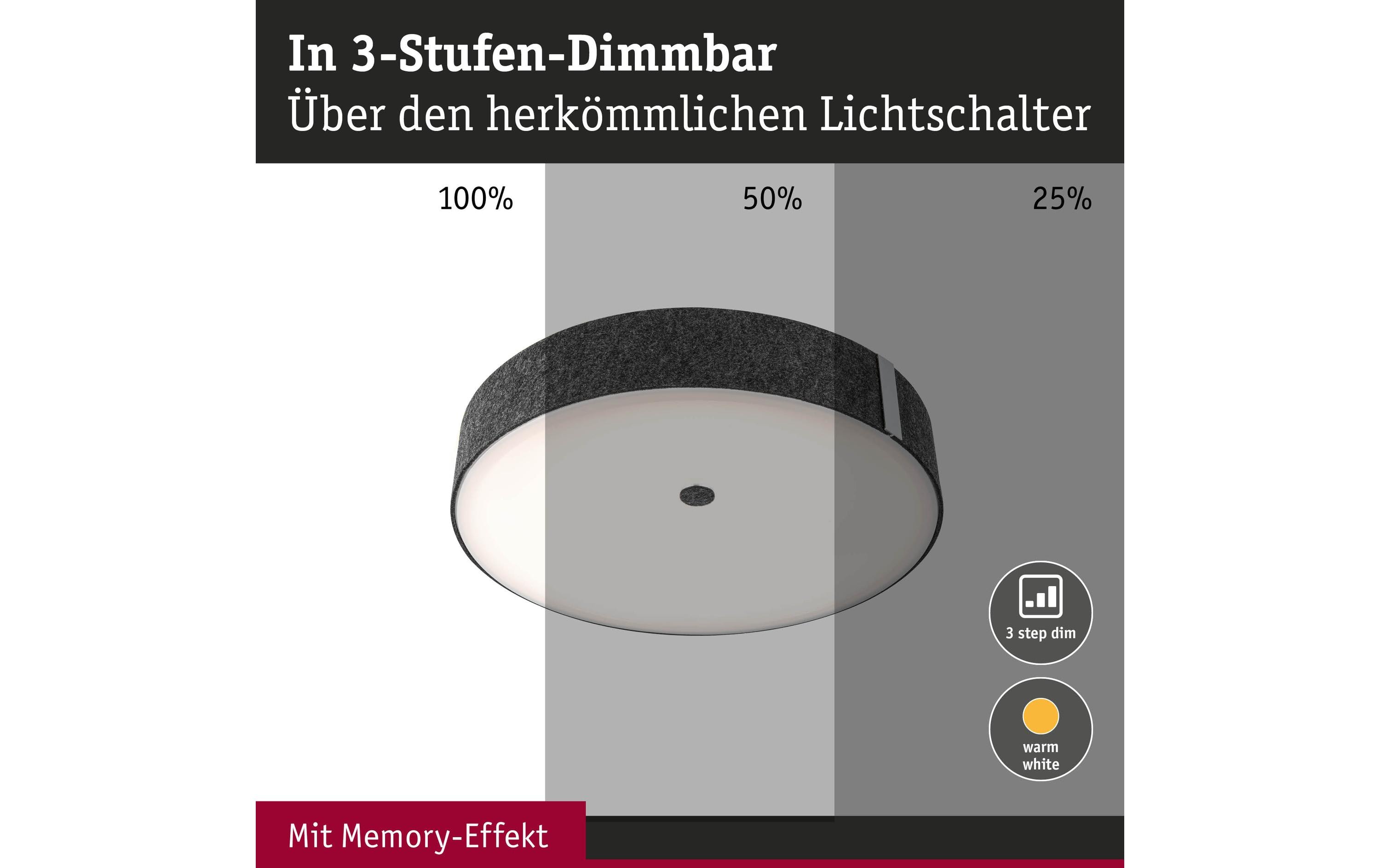 LED Deckenleuchte Malika 2700K 29W Anthrazit<br>Deckenleuchte