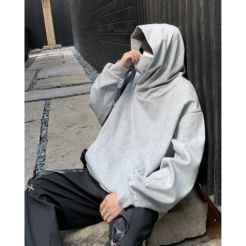 emeisa - Effen hoodie met col