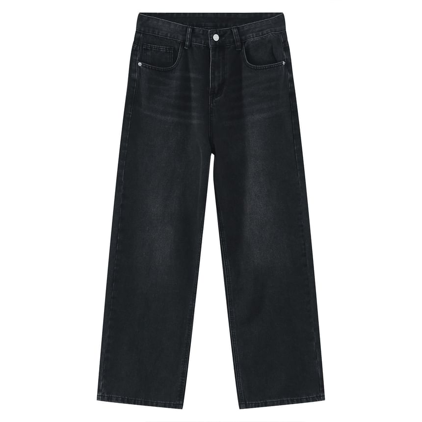 Bolgivy - Low Rise Washed Wide Leg Jeans