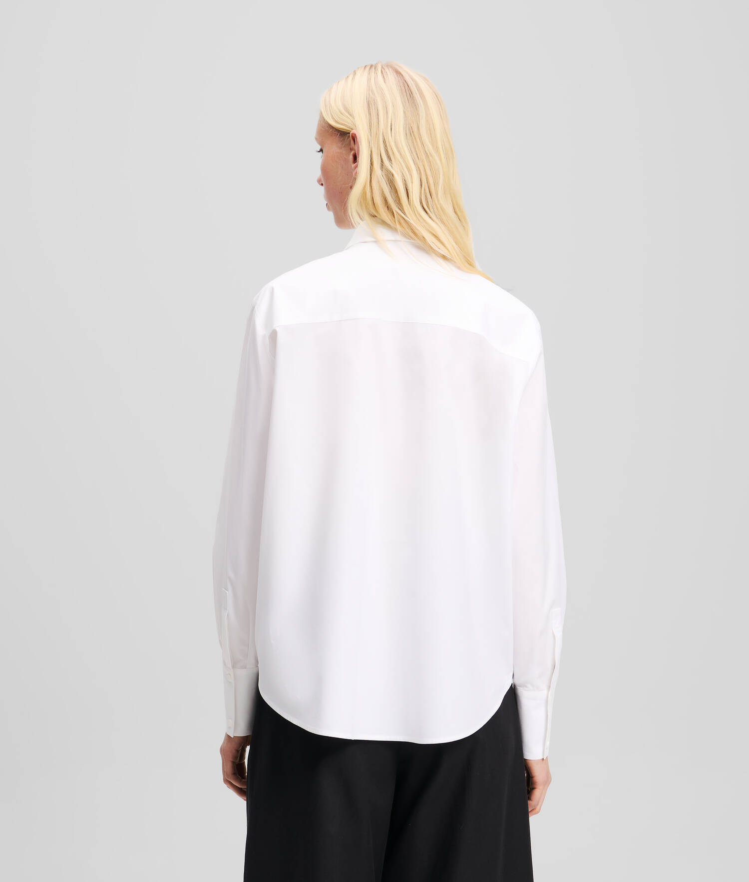 CHEMISIER À FLEURS EN POPELINE - Blanc