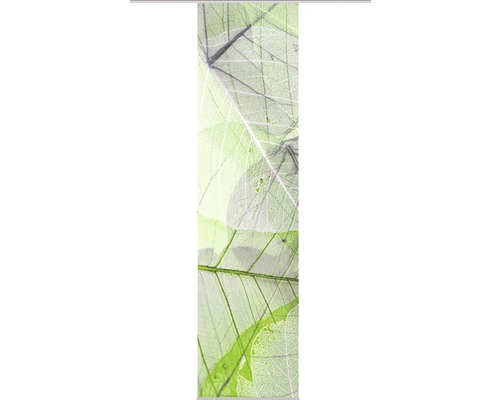 Schuifgordijn, digitale print, bladpatroon, groen, 60x245 cm