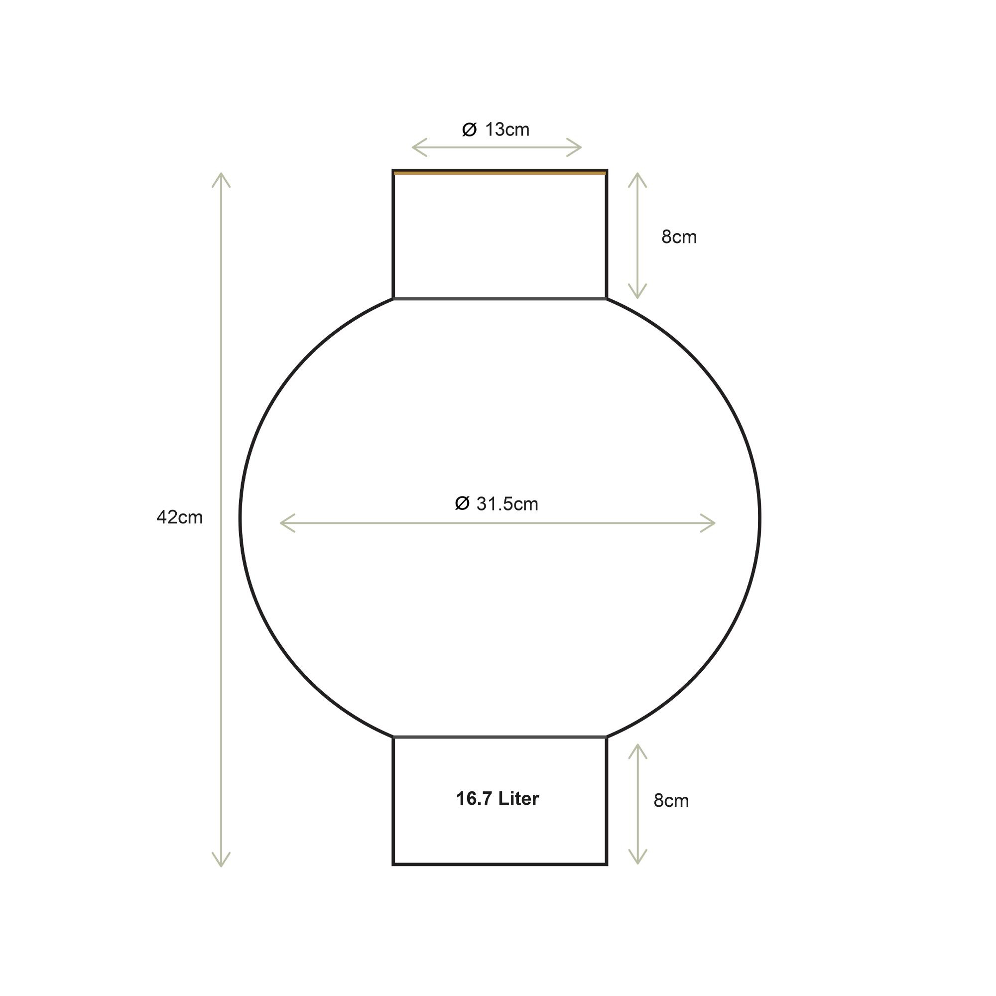 Vaas metaal XL lichtgroen
