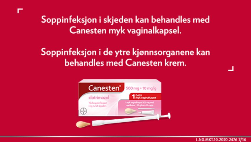 Canesten Vaginal kapsel 500 mg/Krem 1 %