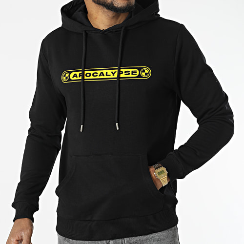 Sweat Capuche Apocalypse Noir Jaune