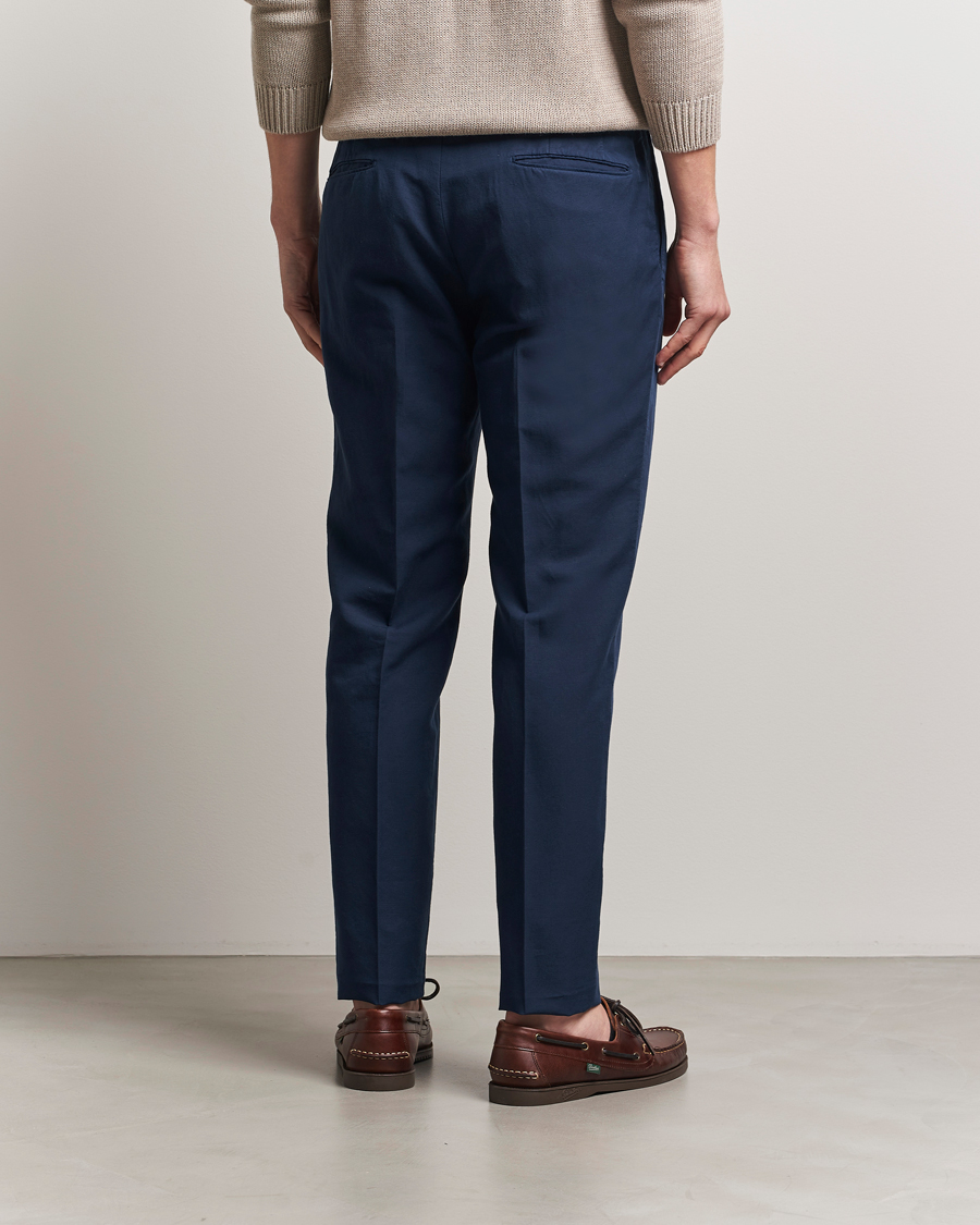 Incotex Slim Fit Chinolino Trousers Navy