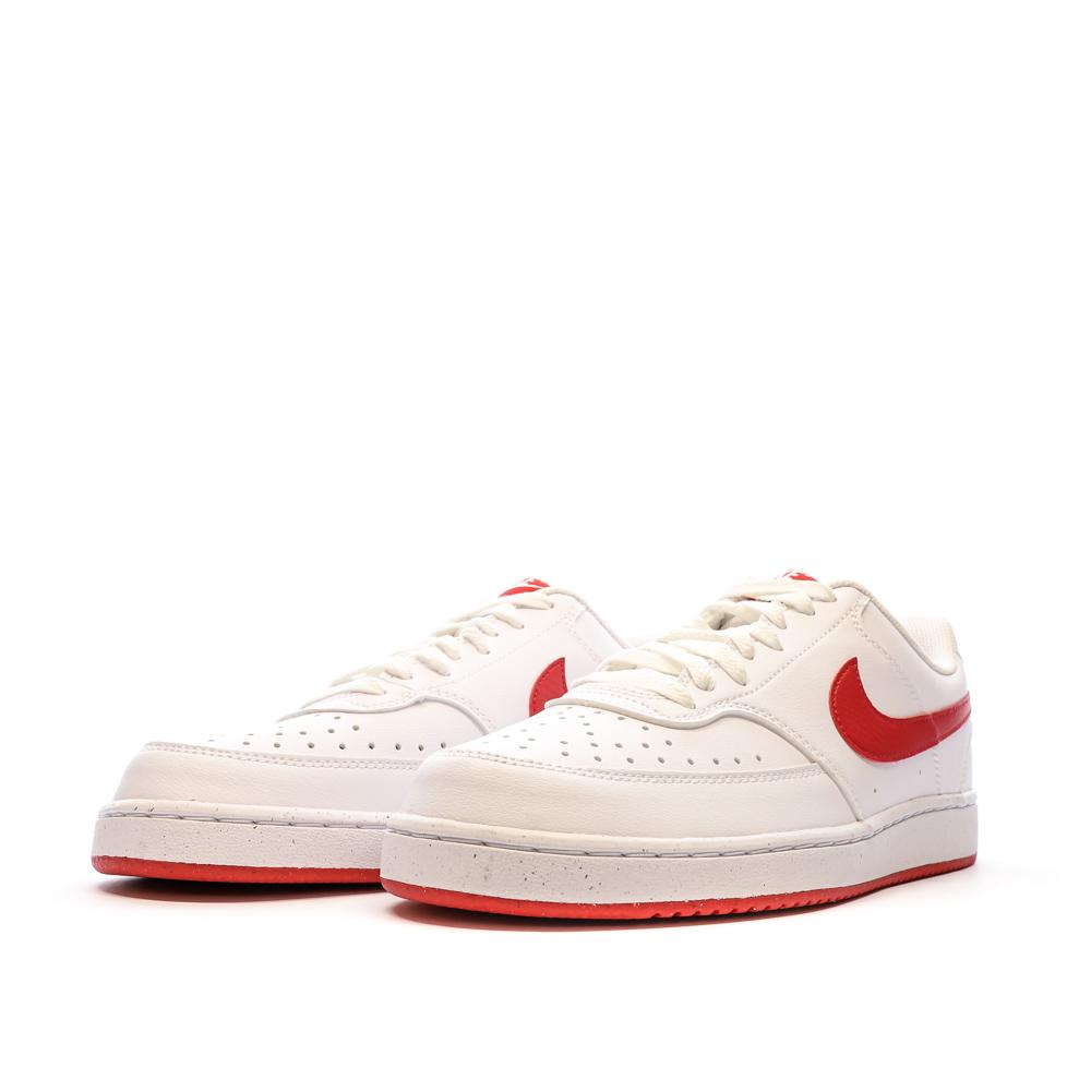 Nike Baskets Blanches/Rouges Homme Nike Court Vision