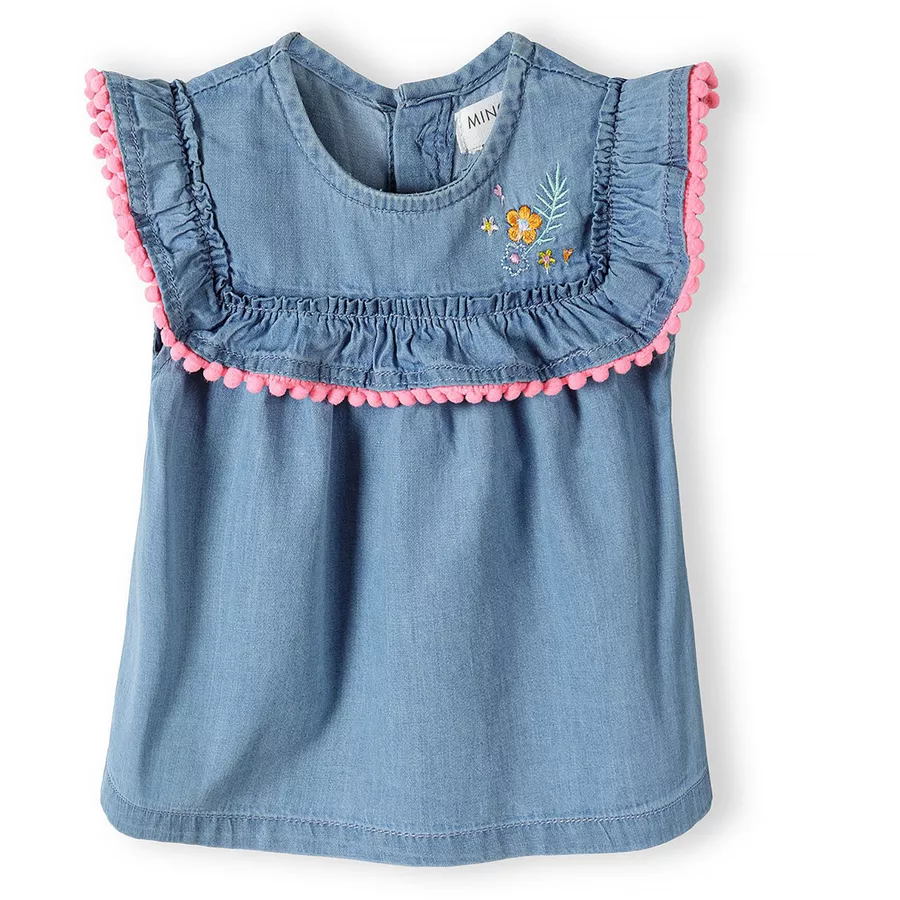 MINOTI T-Shirt und Leggings im Set Denim-HellblauWeiß