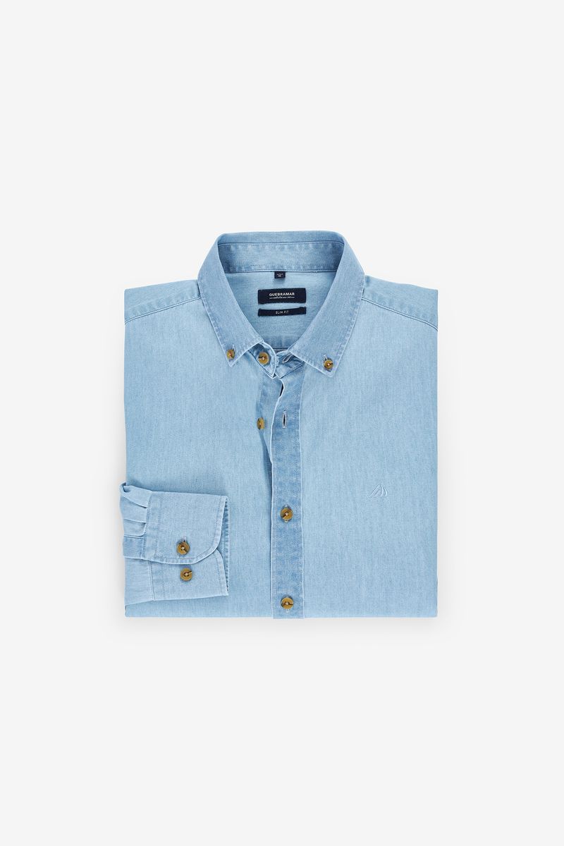CAMISA SLIM FIT EM GANGA LEVE