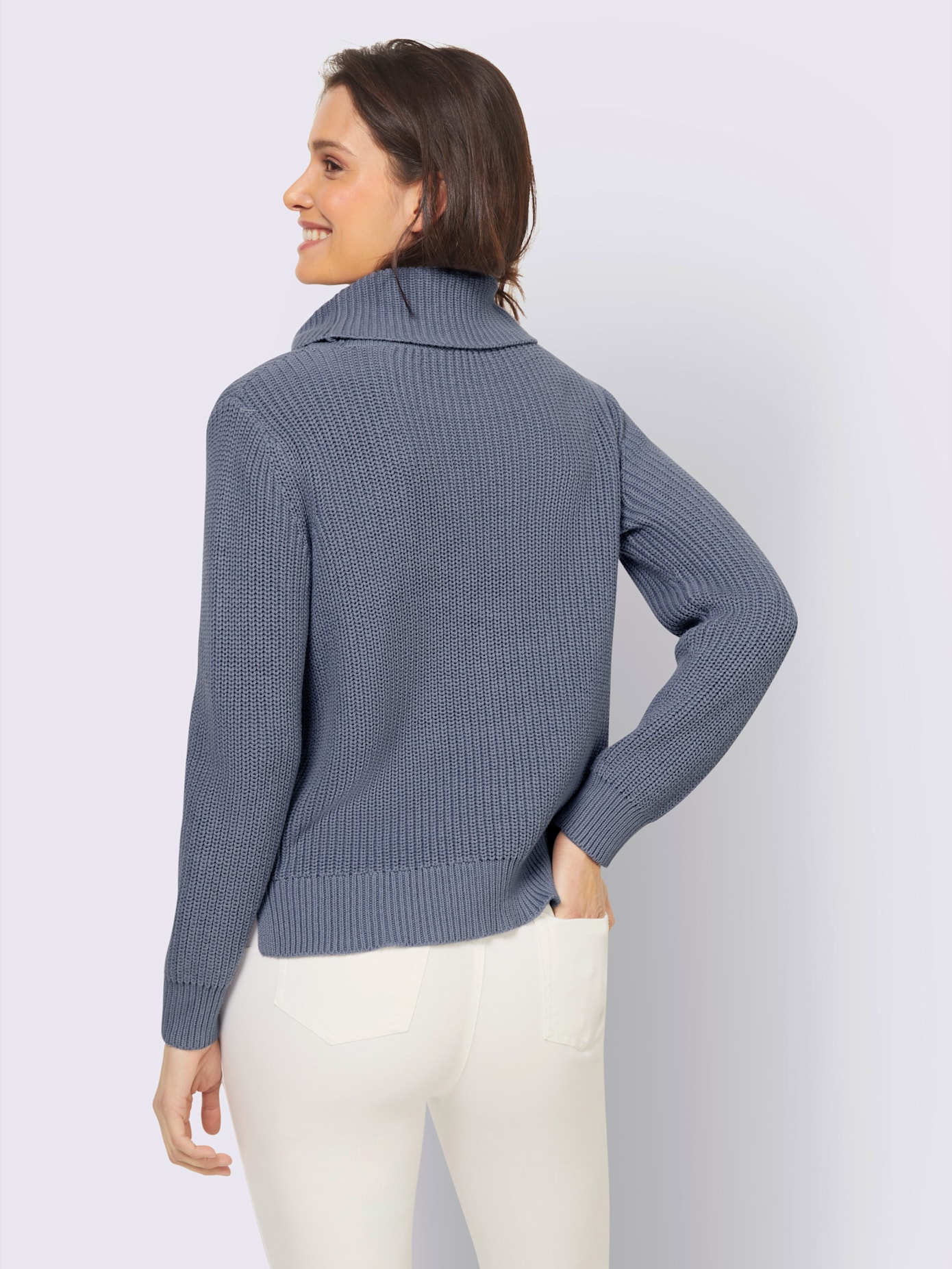 Pull à col roulé pur coton