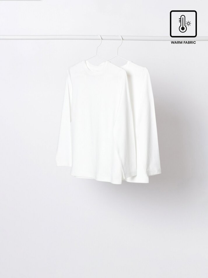 Pacote com 2 camisetas térmicas - Brancas