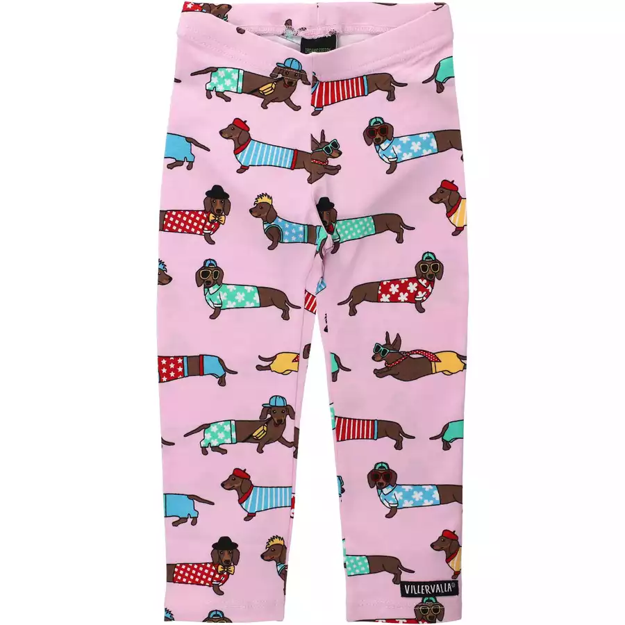 Villervalla Leggings Dachshund himbeere