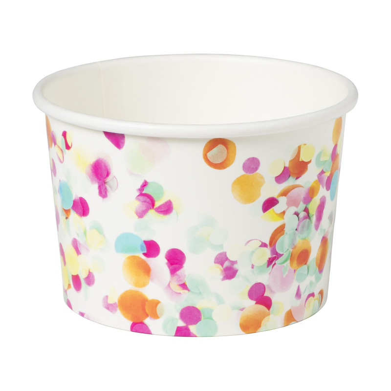 Papieren snackbakjes - confetti -set van 8