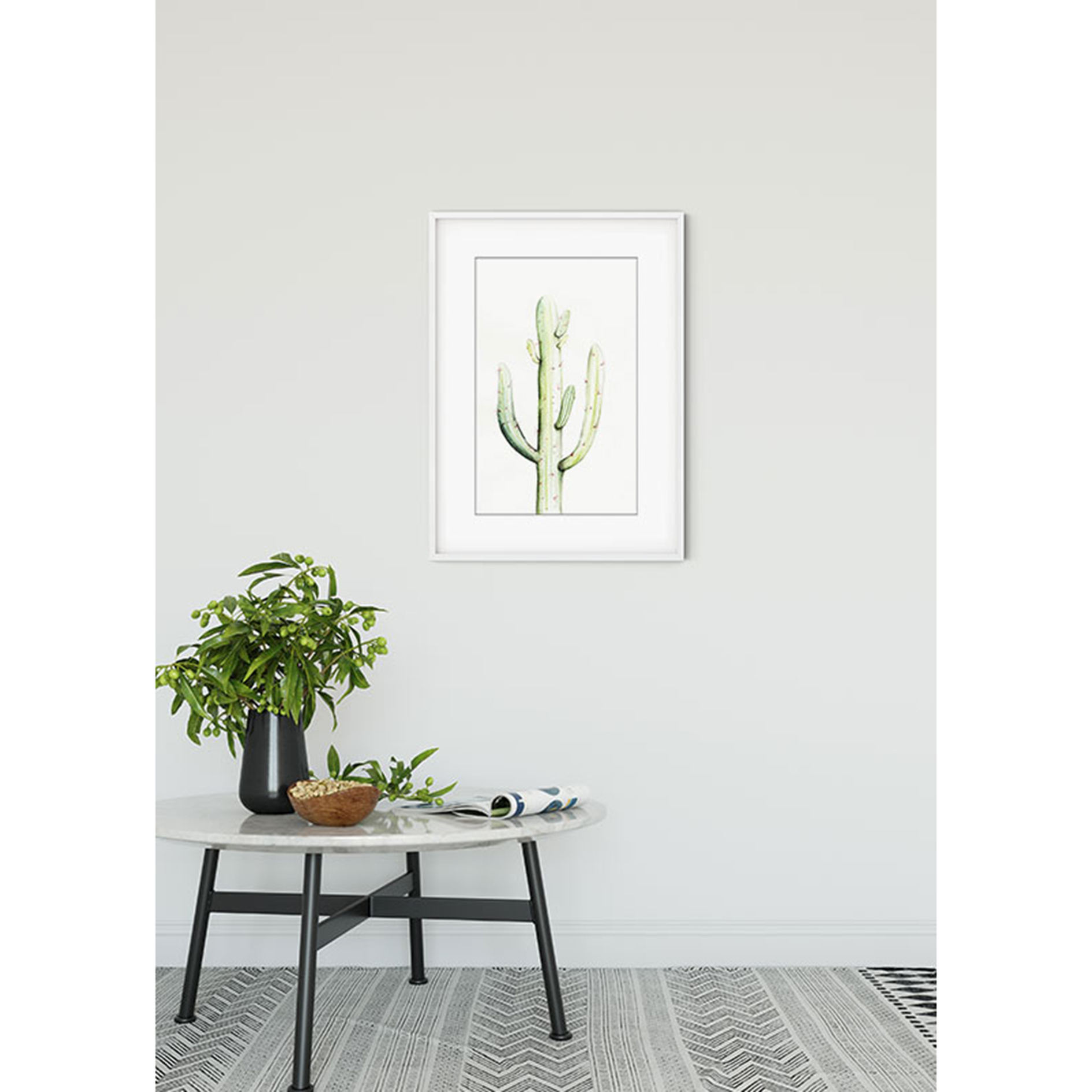 Wandbild SAGUARO WATERCOLOR - bunt - 50x70 cm